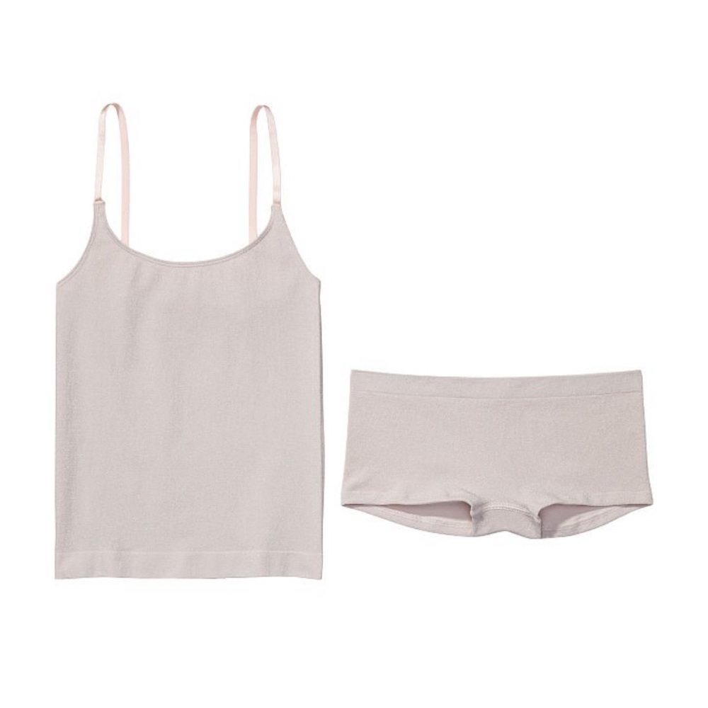 NIB Victoria’s Secret Cozy Knit Dusty Pink Shimmer Cami & Shortie Set Size S